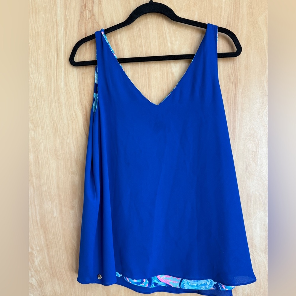 Lilly Pulitzer Florin reversible v-neck tank - Picture 2 of 2
